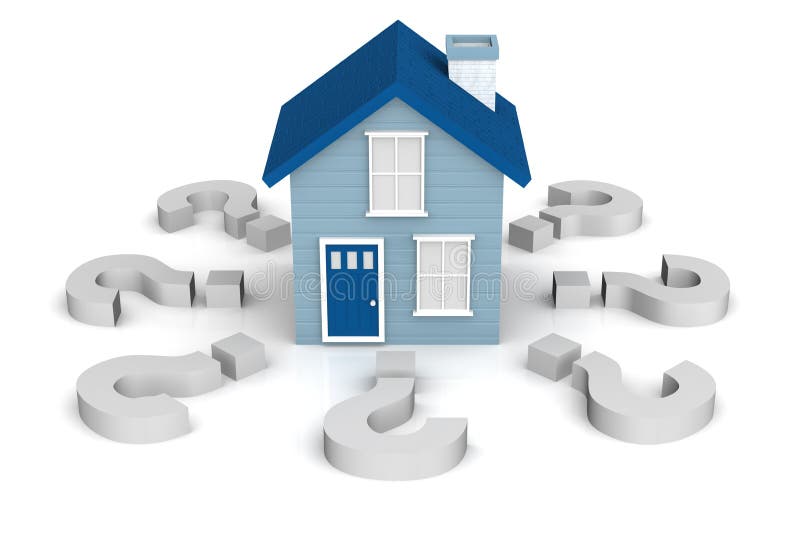 Questions about Home Ownership stock illustration Questions about Home Ownership stock illustration