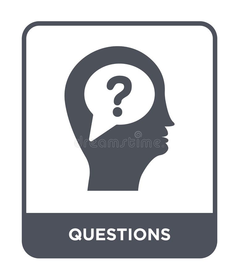 questions icon in trendy design style. questions icon isolated on white background. questions vector icon simple and modern flat vector illustration questions icon in trendy design style. questions icon isolated on white background. questions vector icon simple and modern flat vector illustration