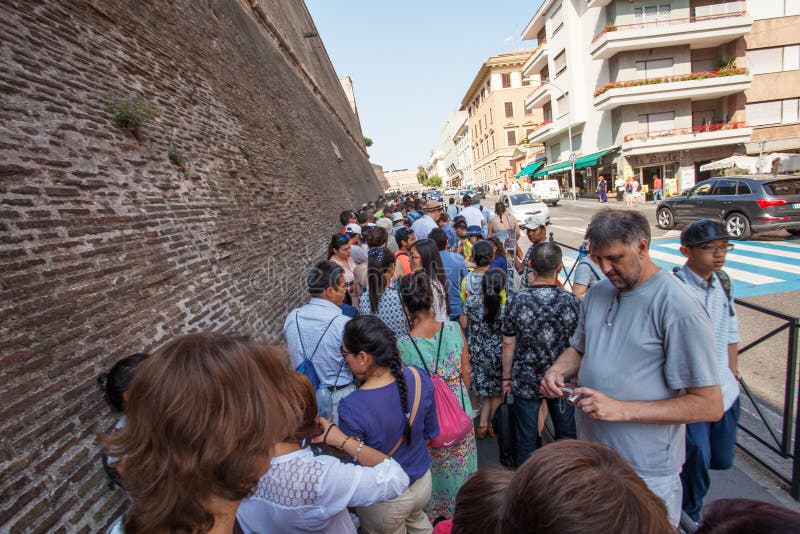 Queue Area at the Vatican Museum Editorial Stock Photo - Image of ...