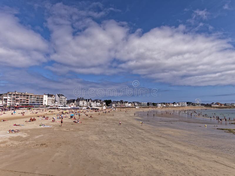 Quiberon, Brittany, France - People at the Beach Stock Photo - Image of ...