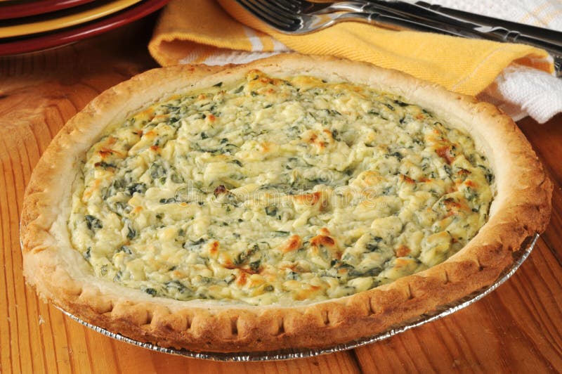 Quiche dos espinafres fotografia de stock royalty free Quiche dos espinafres fotografia de stock royalty free