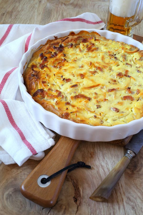 Quiche Lorraine French Pie Beer Stock Photos Free & RoyaltyFree