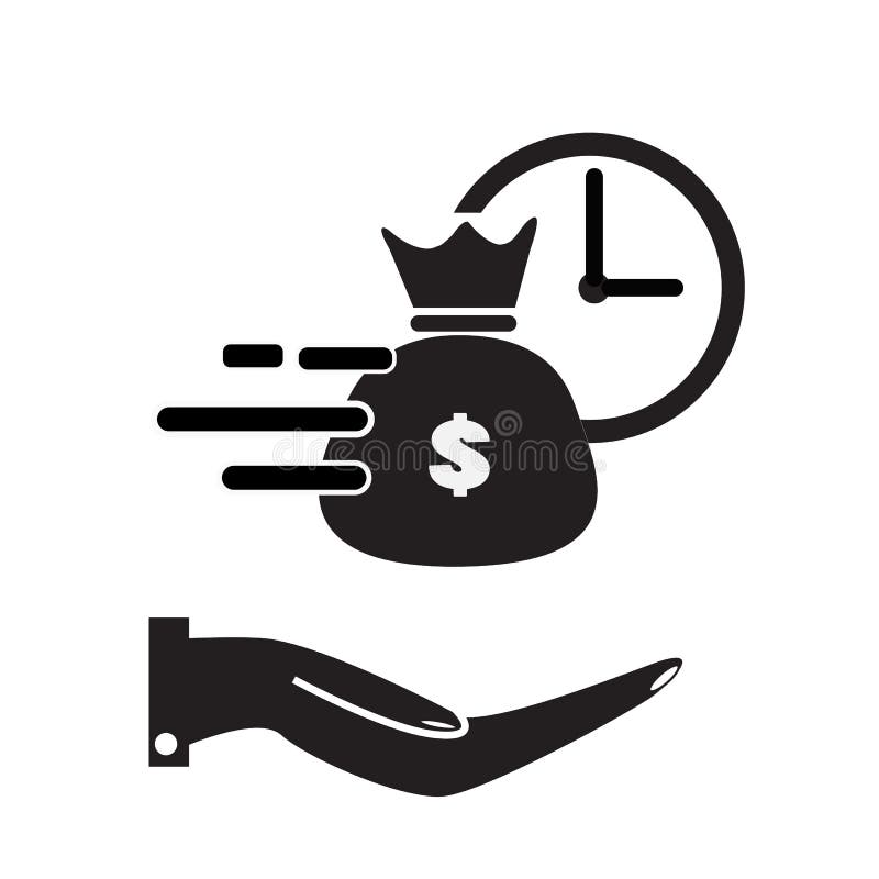 Quick and easy loan icon on white background. flat style. fast money providence icon for your web site design, logo, app, UI. easy vector illustration Quick and easy loan icon on white background. flat style. fast money providence icon for your web site design, logo, app, UI. easy vector illustration