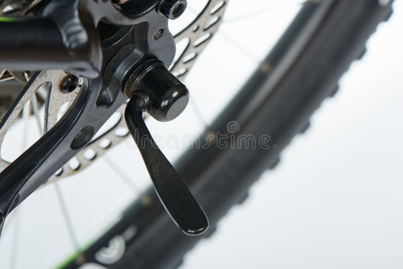 Quick Release lever of MTB stock photo. Image of black 61538352