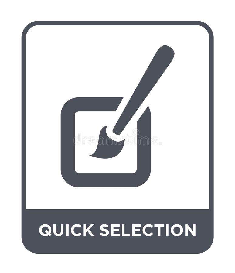 Quick selection icon in trendy design style. quick selection icon isolated on white background. quick selection vector icon simple vector illustration