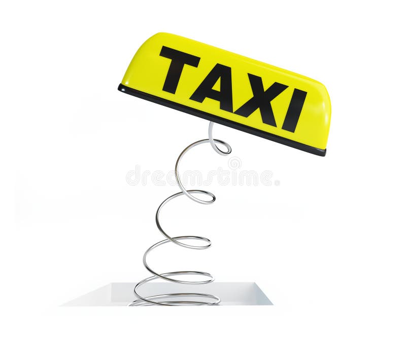 Quick Taxi Emblem Logo Design with Color Speedometer Icon Isolated