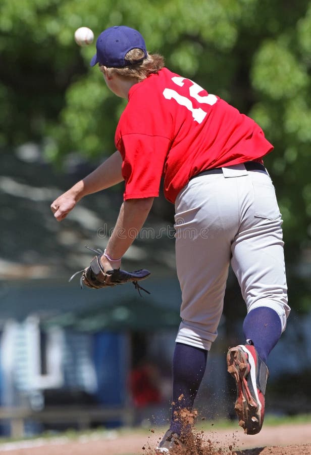 Quick Throw to Third stock image. Image of glove, team 42175737