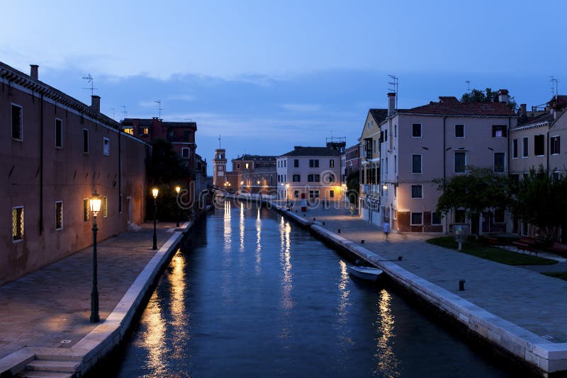 Quiet canal in venice stock photo. Image of architecture 44848550