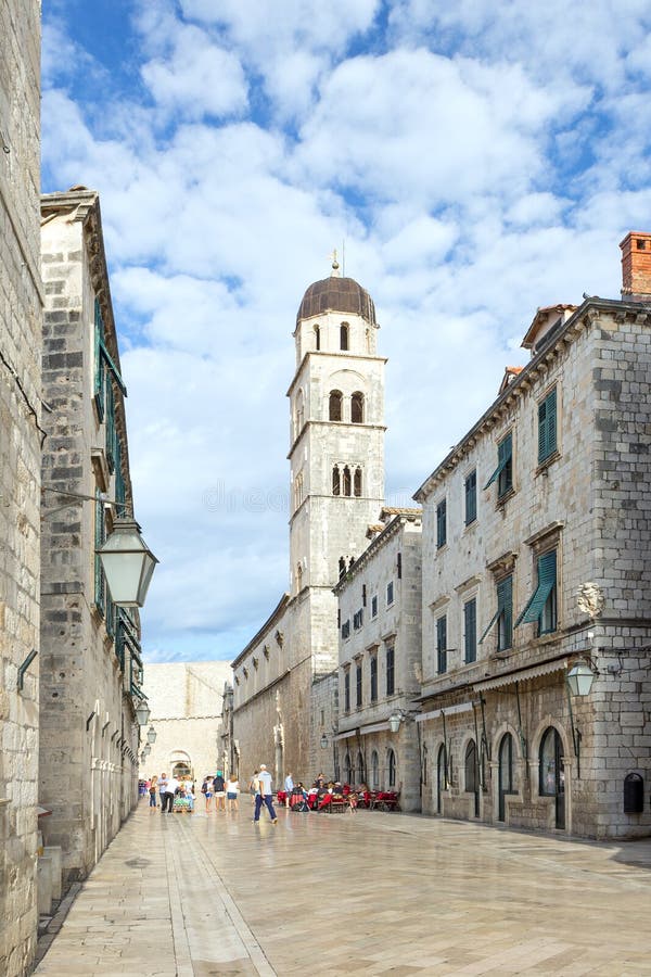 Quiet Stradun in Dubrovnik