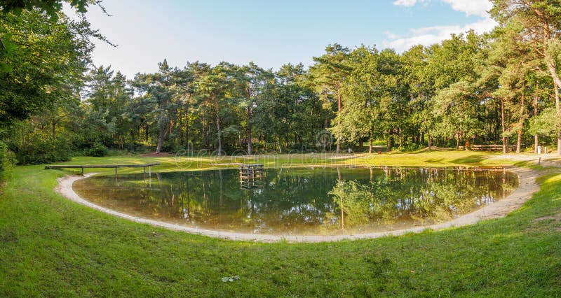 Quiet swimming lake in Holland royalty free stock images