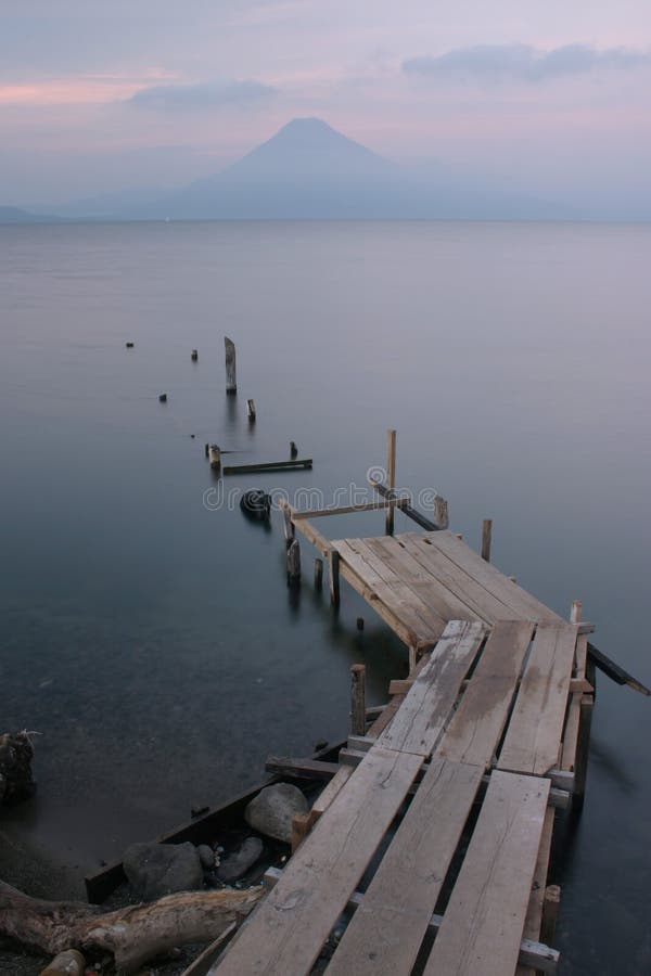 quiet view of the volcano lake