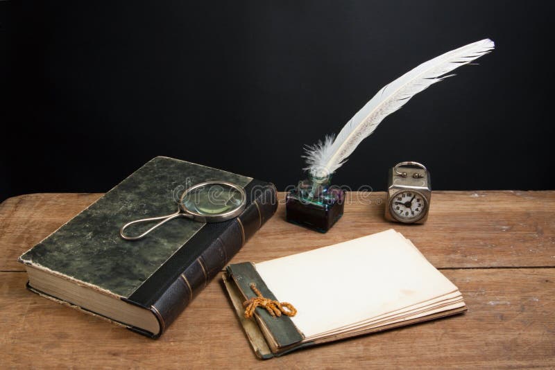 quill блокнота книги стеклянный увеличивая старый стоковое фото rf quill блокнота книги стеклянный увеличивая старый стоковое фото rf