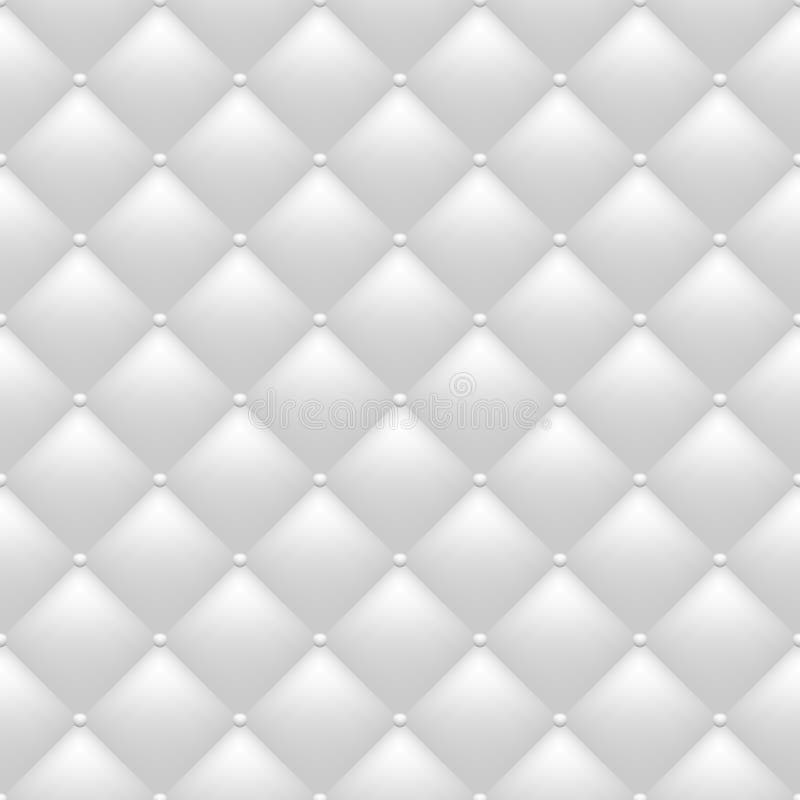 Seamless pattern white quilted fabric Stock Vector