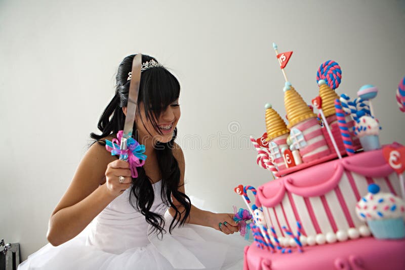 Quinceanera Birthday Cake royalty free stock image Quinceanera Birthday Cake royalty free stock image