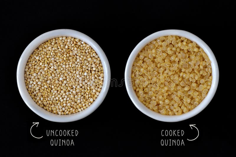 Quinoa cuit et cru image stock. Image du alimentaire 106681767