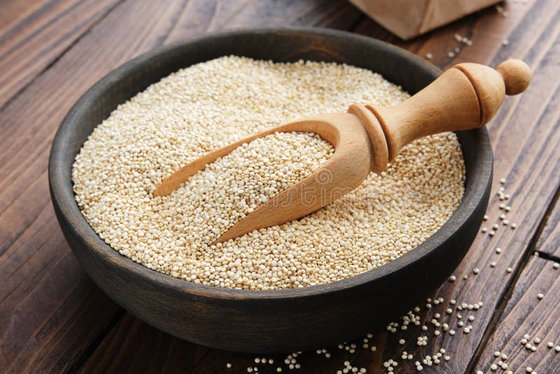 Quinoa Grains in a Wooden Bowl on a Table Stock Photo Image of beans, harvest 240894988
