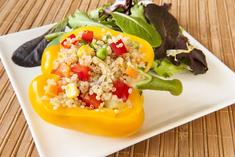 Quinoa Stuffed Yellow Pepper