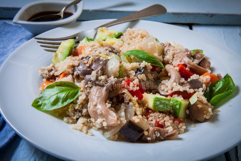 Quinoa with vegetables stock photo. Image of carrot 136496586