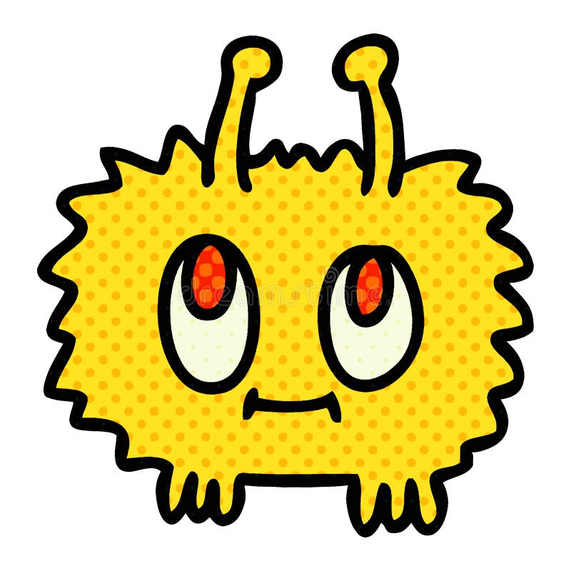 Alien Fuzzy Outer Space Scifi Science Fiction Cute Cartoon