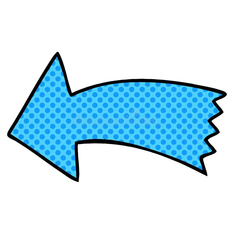 Quirky comic book style cartoon arrow stock illustration