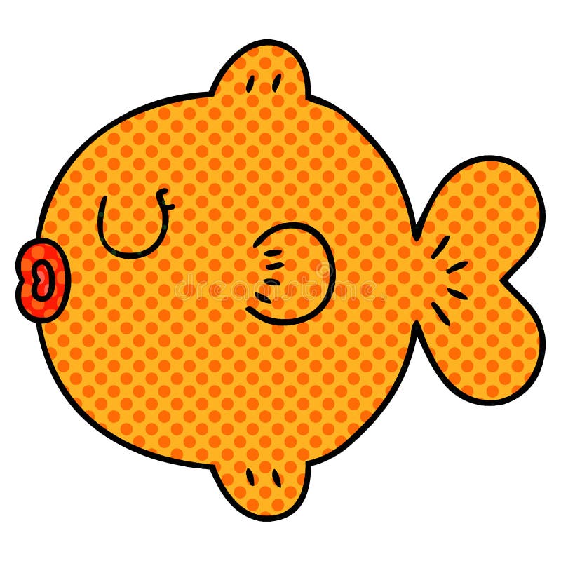 Quirky Comic Book Style Cartoon Fish Stock Vector - Illustration of