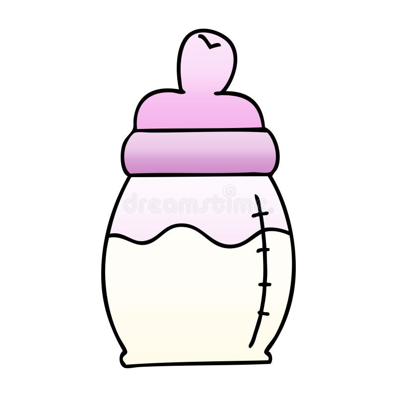 Quirky Gradient Shaded Cartoon Baby Milk Bottle Stock Vector - Illustration of child, infant: 149220788 Quirky Gradient Shaded Cartoon Baby Milk Bottle Stock Vector - Illustration of child, infant: 149220788