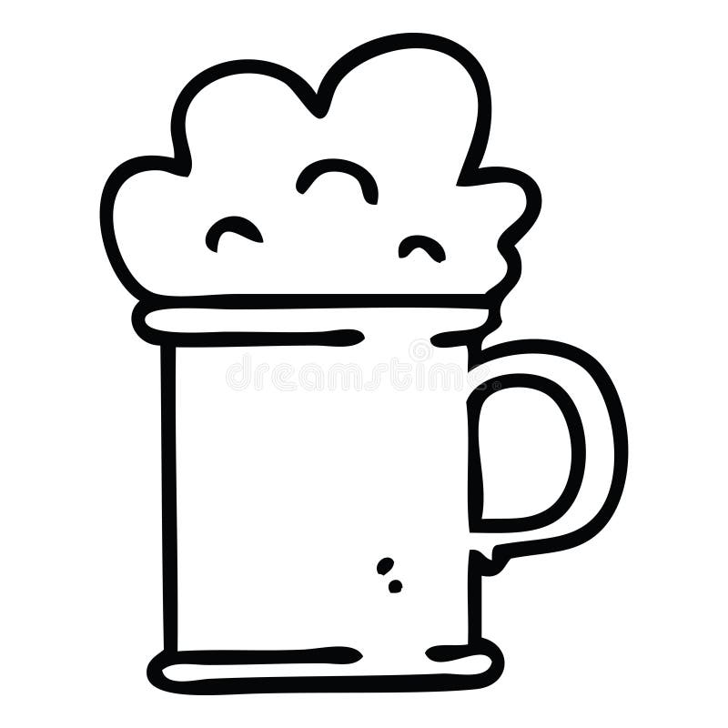 Quirky Line Drawing Cartoon Tankard of Beer Stock Vector - Illustration of beer, doodle: 147640839 Quirky Line Drawing Cartoon Tankard of Beer Stock Vector - Illustration of beer, doodle: 147640839