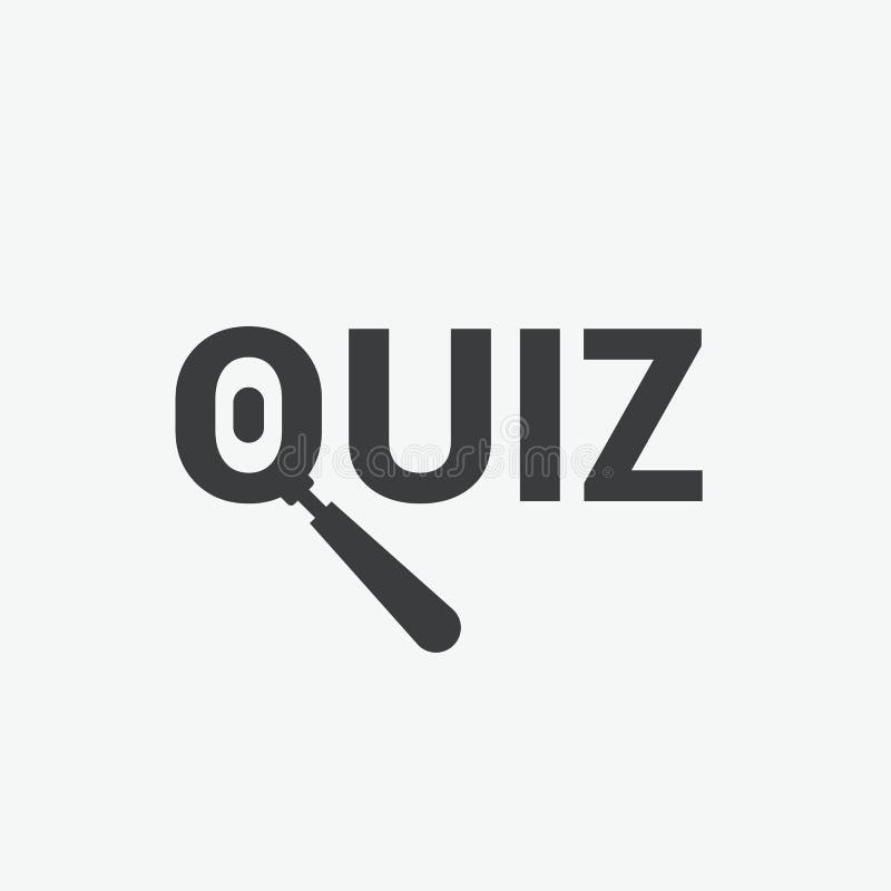 Quiz Vector Icon stock vector. Illustration of label 240425370