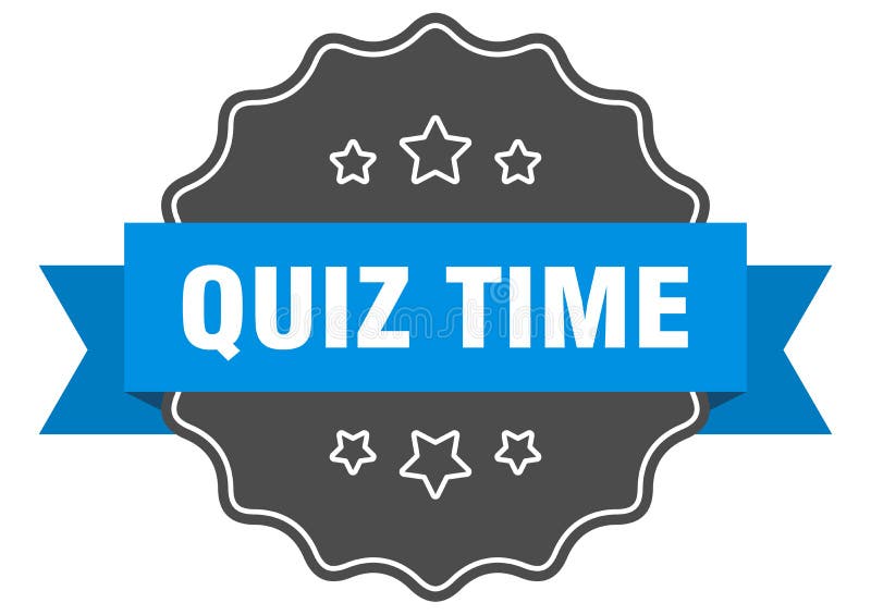 Quiz Time Sticker Quiz Time Square Isolated Sign Quiz Time Label