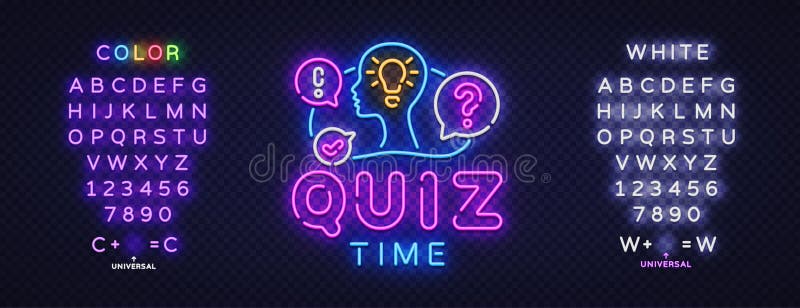 Quiz time banner with colorful brush strokes Vector Image