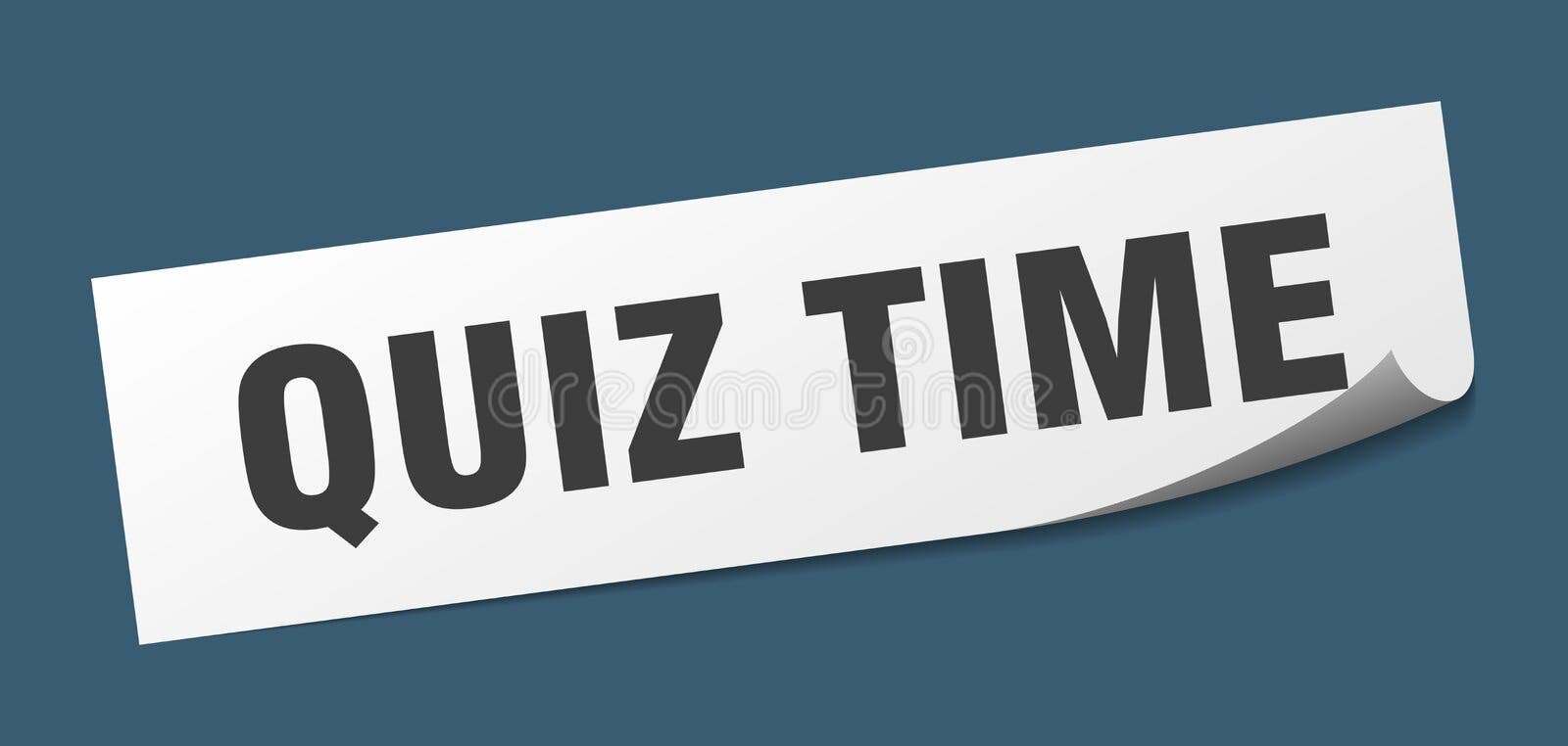 Quiz time banner with colorful confetti Royalty Free Vector