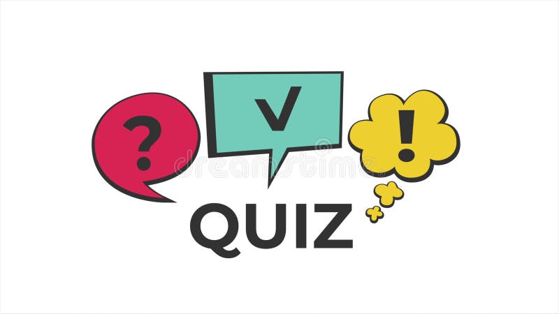 Quiz time banner. The concept is the question with the answer
