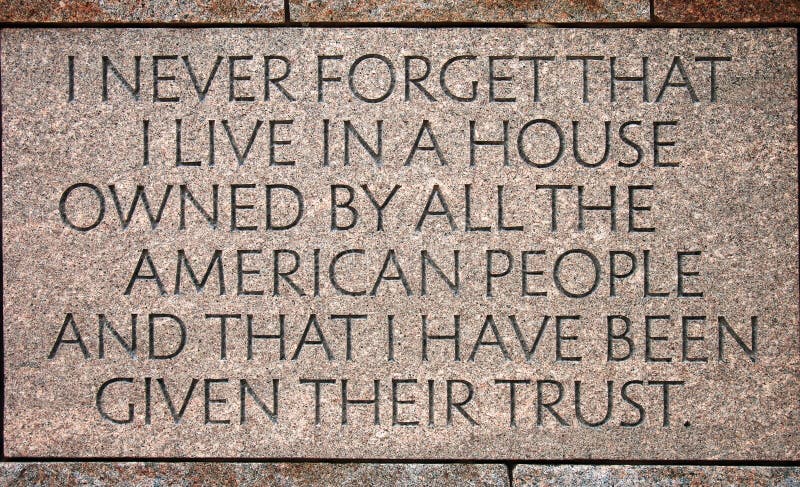 Quotation in Franklin Delano Roosevelt Memorial