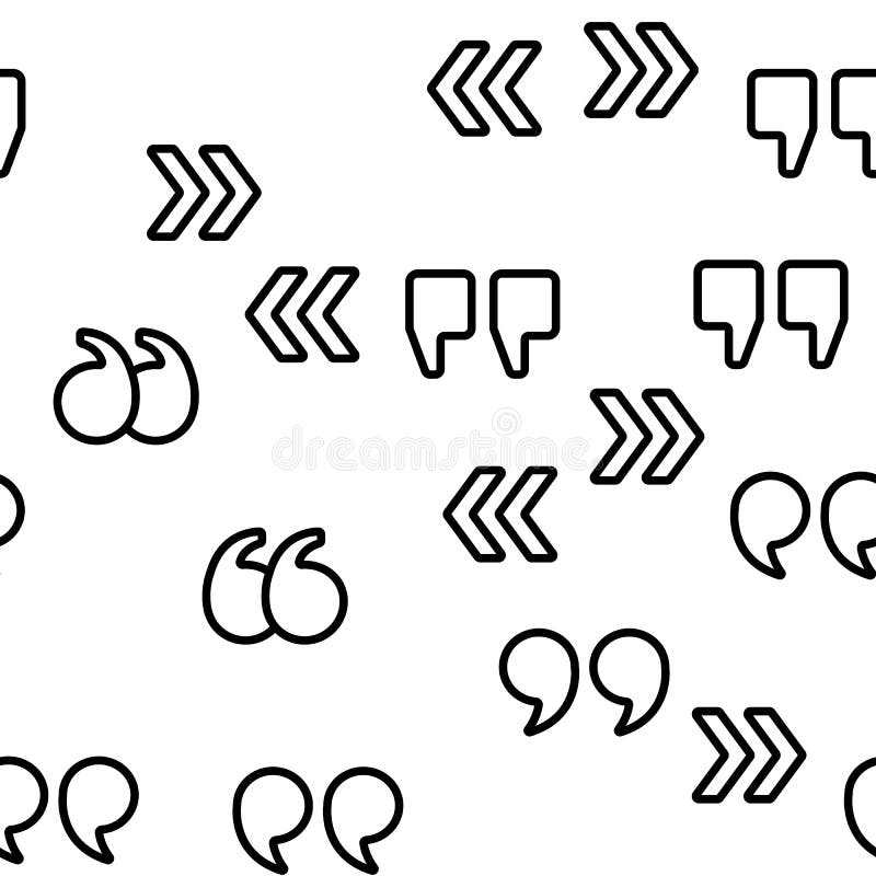 Quotation Marks, Inverted Commas Vector Seamless Pattern stock illustration Quotation Marks, Inverted Commas Vector Seamless Pattern stock illustration