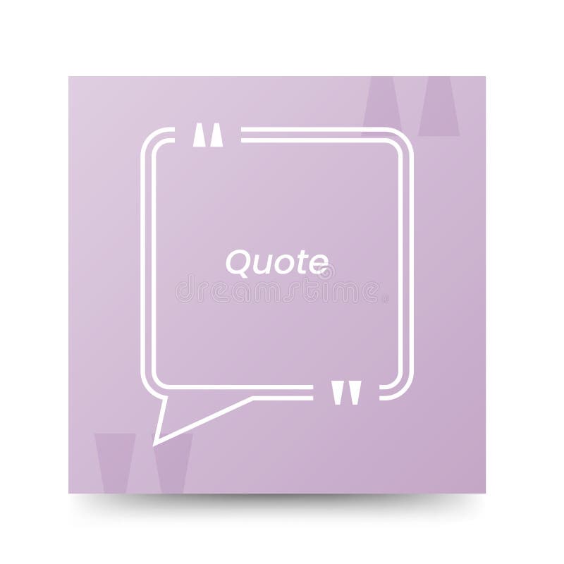 Quote Frames Blank Templates on White Background Stock Vector