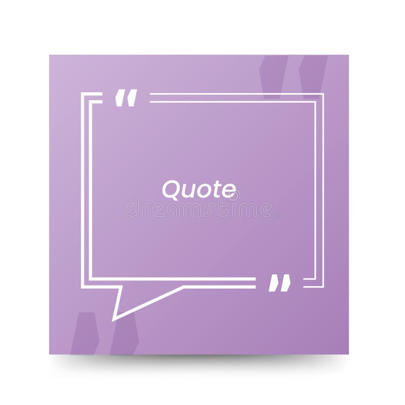 Quote Frames Blank Templates on White Background Stock Vector