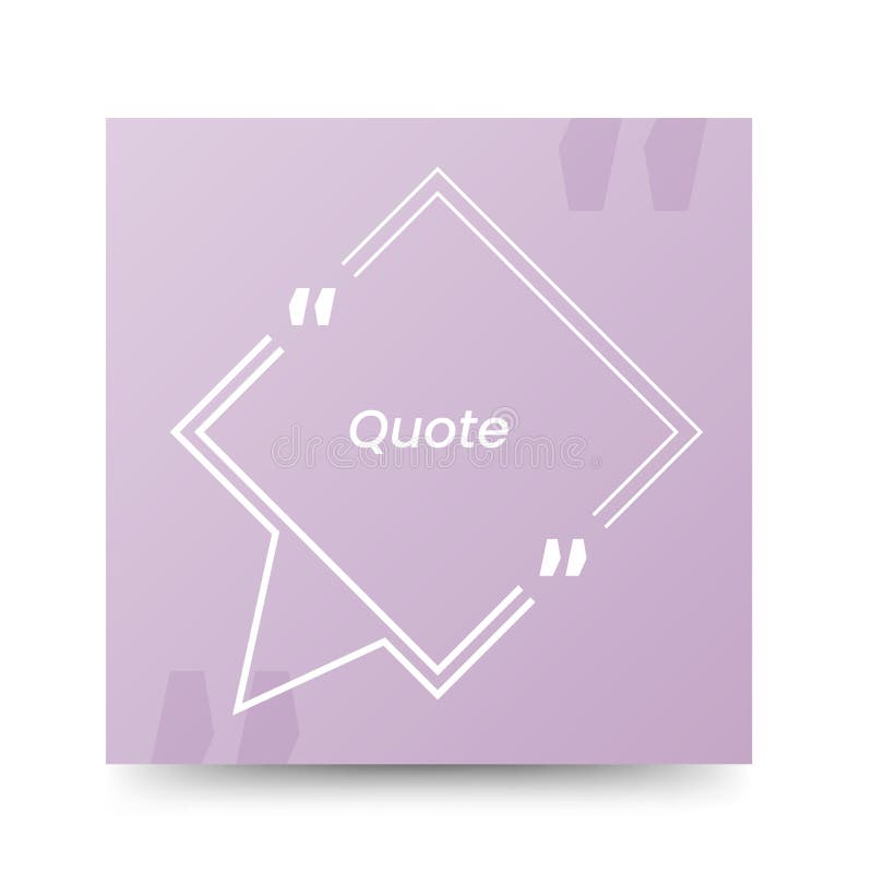 Quote Frames Blank Templates on White Background Stock Vector