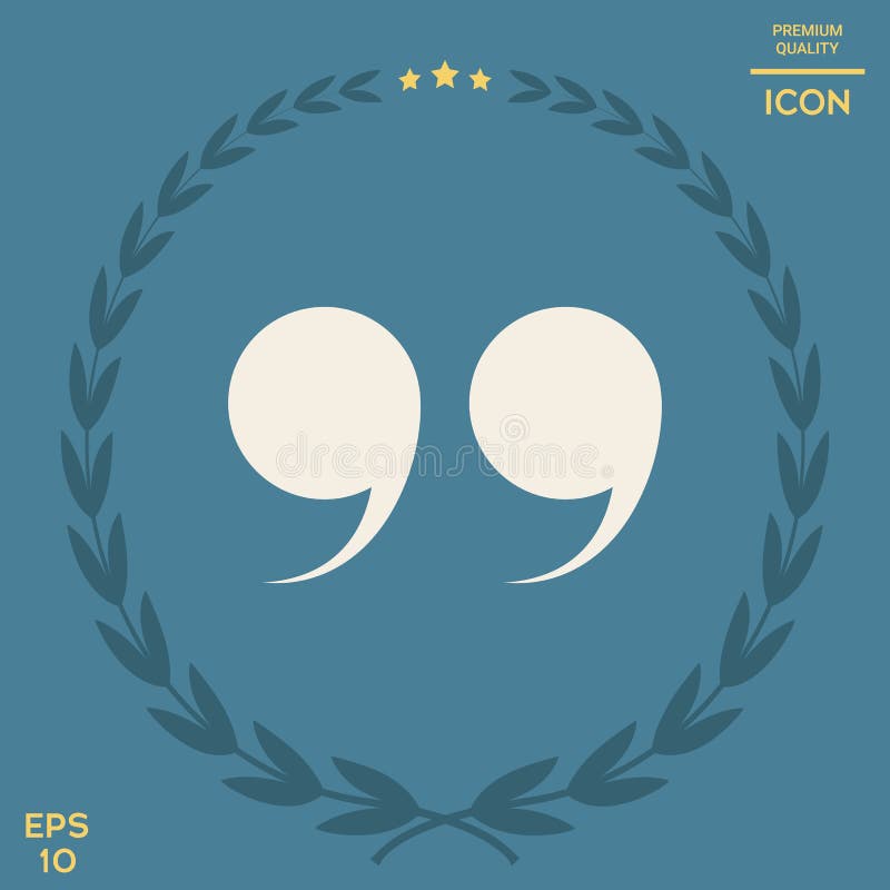 Download Quote Symbol Icon . Graphic Elements For Your Design Stock Vector - Illustration of double ...