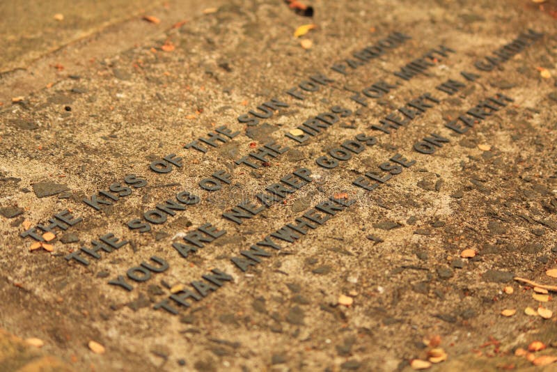 Quotes on the stone stock image. Image of strong, building 114512397