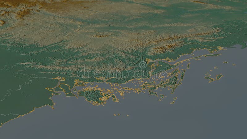 Quränninh extruderad. vietnam. stereografisk avlastningskarta