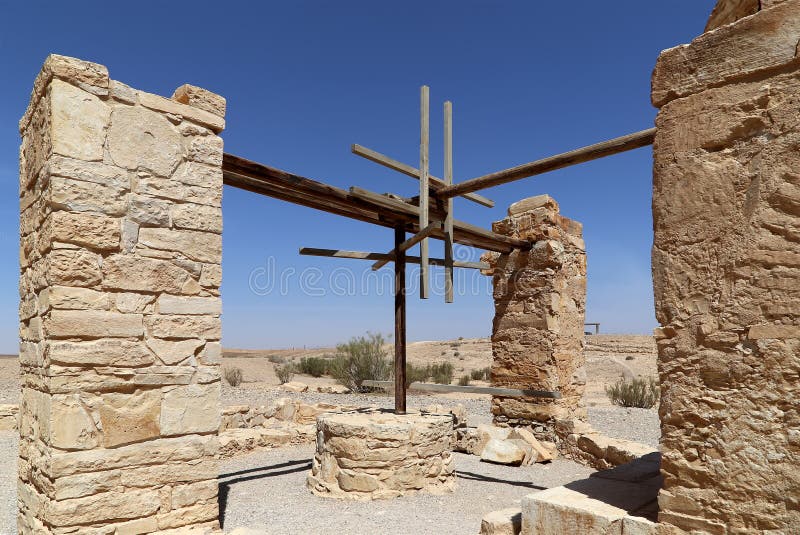 Quseir (Qasr) Amra pustynia kasztel blisko Amman, Jordania zdjęcie stock