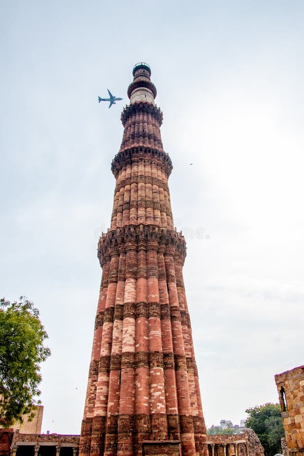 Qutub Minar Delhi India royalty-vrije stock foto Qutub Minar Delhi India royalty-vrije stock foto