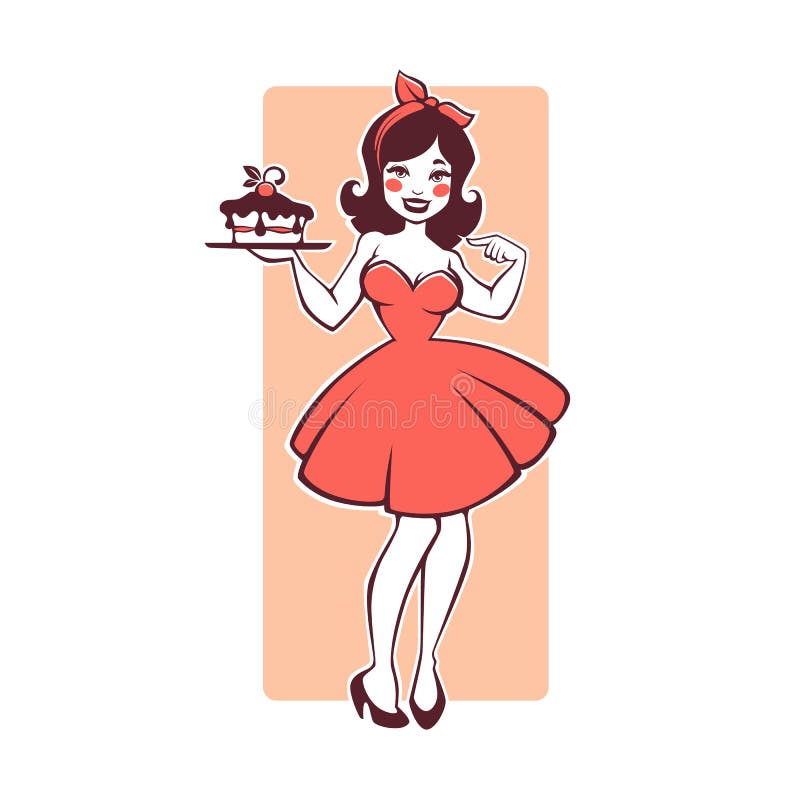 Retro Fille De Pin Up De Bande Dessinee De Beaute Tenant Un Gateau Savoureux Delicieux Illustration De Vecteur Illustration Du Confiserie Chef Retro Fille De Pin Up De Bande Dessinee De Beaute Tenant Un Gateau Savoureux Delicieux Illustration De Vecteur Illustration Du Confiserie Chef