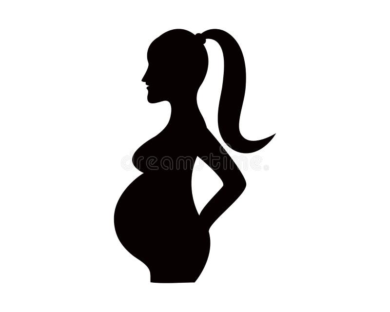 Pregnant Woman Line Art Logo Template Stock Vector - Illustration of ...