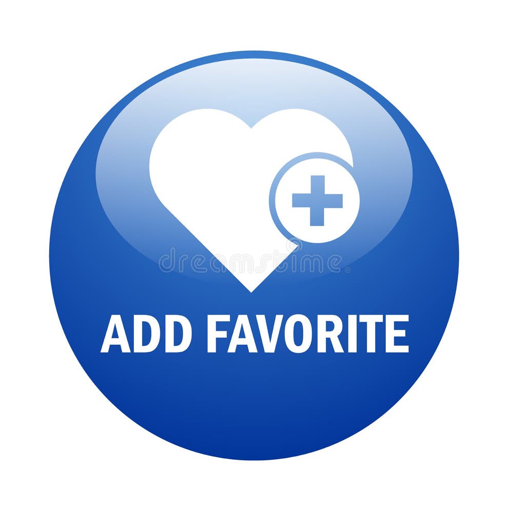 Add Favorite Heart Icon Web Button Stock Vector - Illustration of element, icon: 208203906