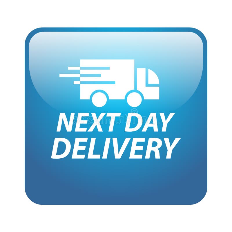 Next Day Delivery Icon Button Stock Vector - Illustration of information,  doorstep: 214788080