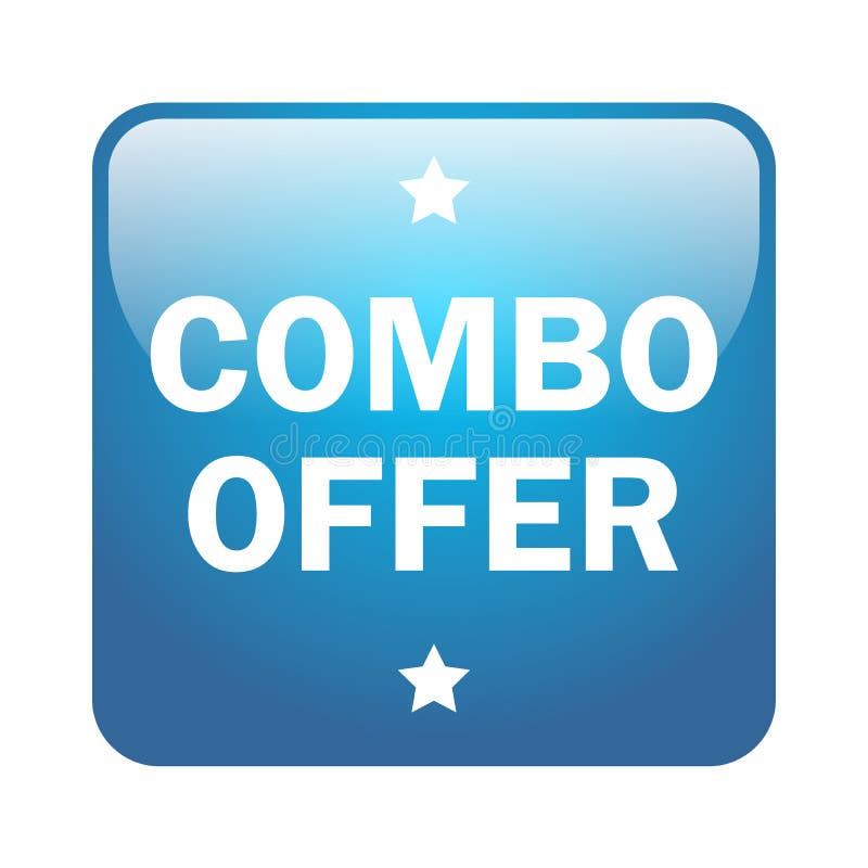 Combo offer web button stock vector. Illustration of discounts