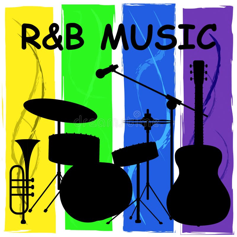 R&amp;amp;B Music Means Rhythm and Blues and Audio Stock Illustration -  Illustration of blues, contemporary: 77640801
