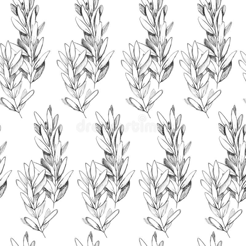 R?ka rysuj?cy pi?ra grayscale bezszwowy wz?r royalty ilustracja R?ka rysuj?cy pi?ra grayscale bezszwowy wz?r royalty ilustracja