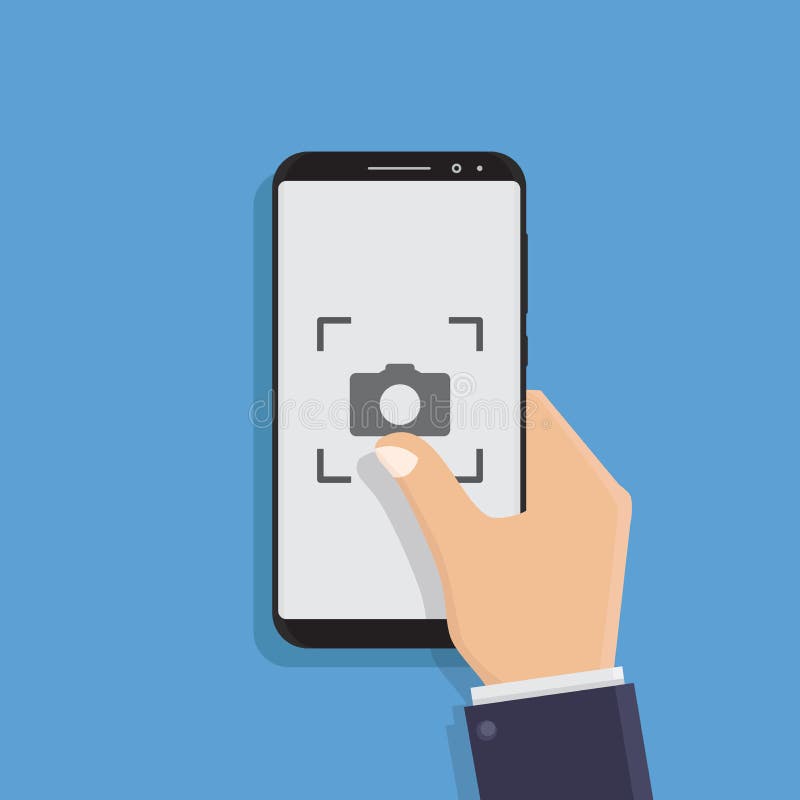 R? ka trzyma m? drze telefonu projekta p? askiego wektor ilustracyjny ilustracji